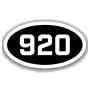 920 area code sticker